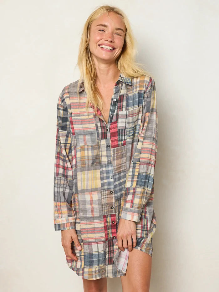 Rocky Mini Dress - Greenfield Patches Multi-view 5