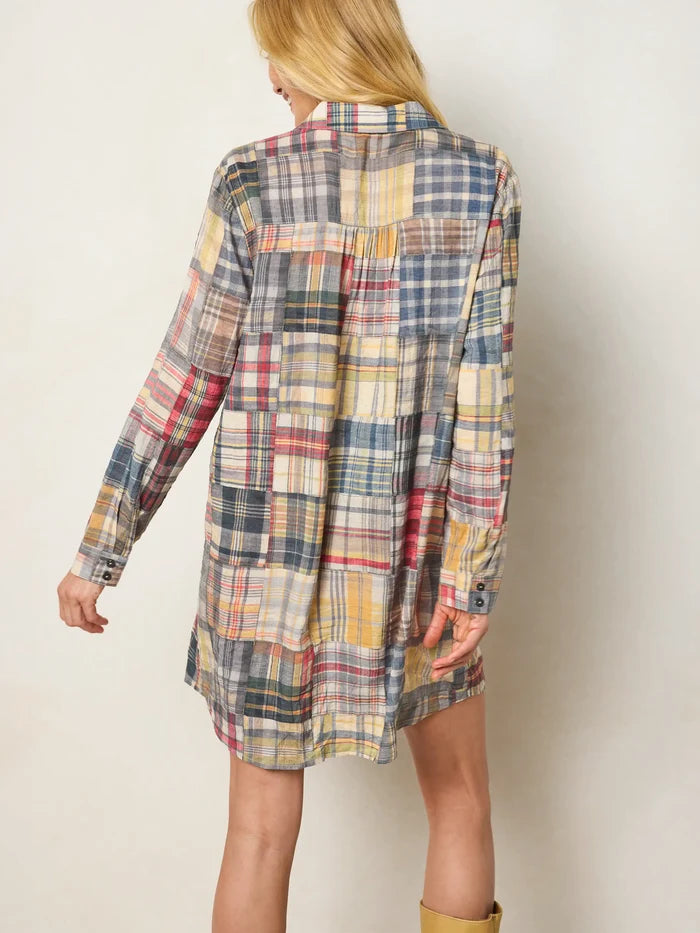 Rocky Mini Dress - Greenfield Patches Multi-view 6