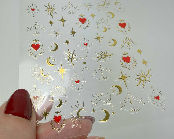 Romeo & Juliet Gold Nail Art Decals
