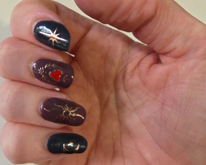 Romeo & Juliet Gold Nail Art Decals