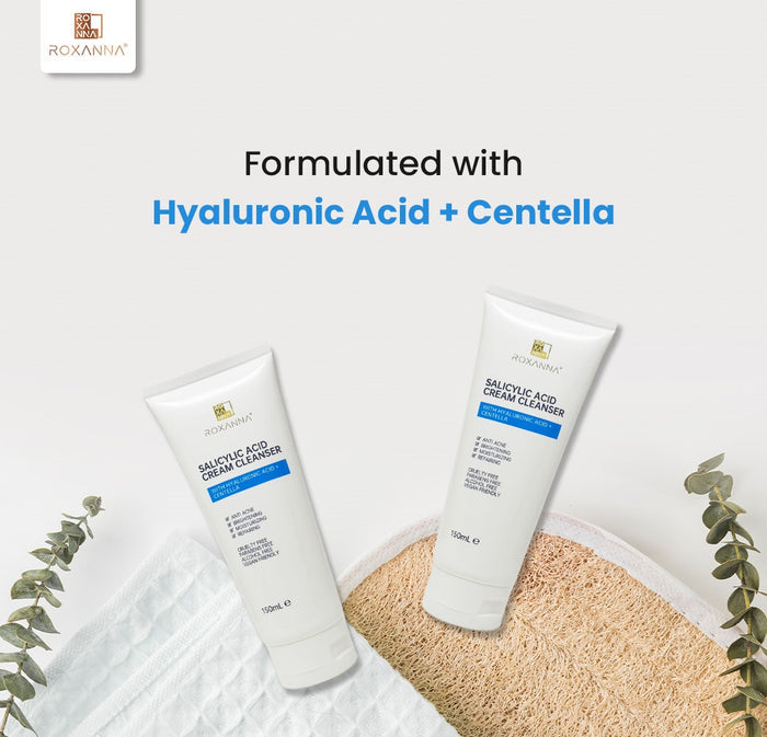 Roxanna Salicylic Acid Facial Cleanser – Acne Control Face Wash for Clear, Hydrated Skin (150ml)