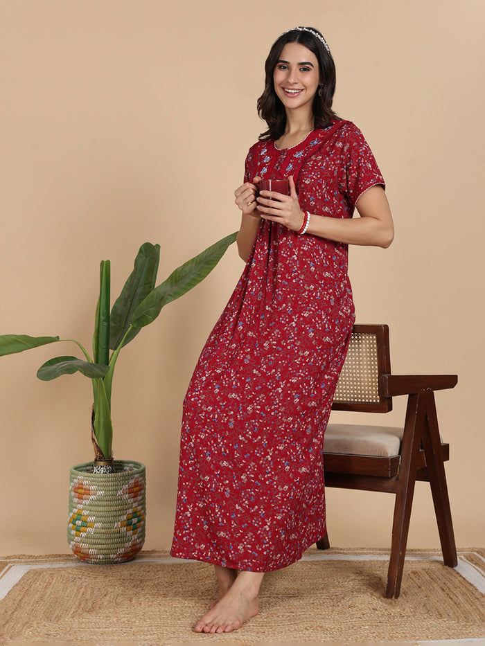 Ruby Rose Floral Classy Alpine Nightwear for Women