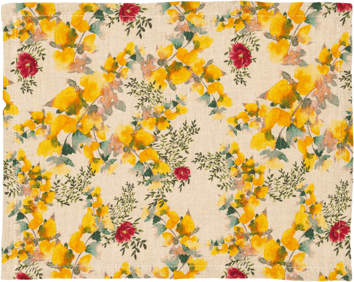 Full view of the Saint Valentine Organic Linen Placemats — Set of 6