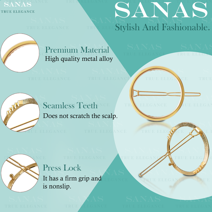Elegant geometric metal hair pins for stylish hairstyles