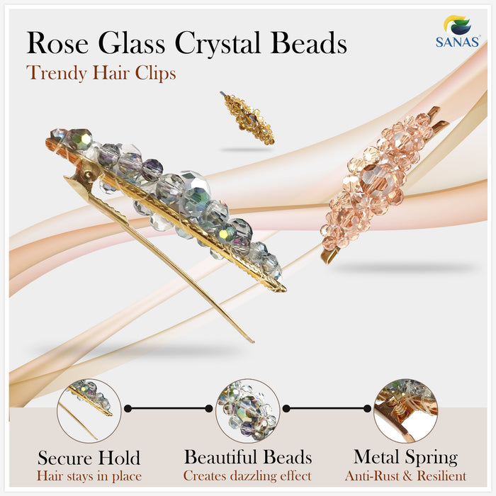 Elegant Crystal Hair Clips for Wedding Hairstyles