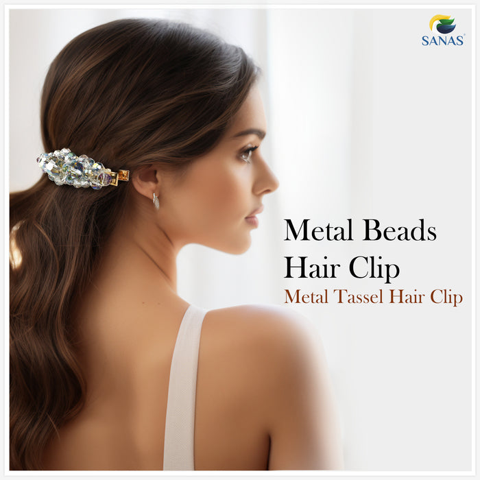Decorative Beaded Hair Clips with Secure Grip