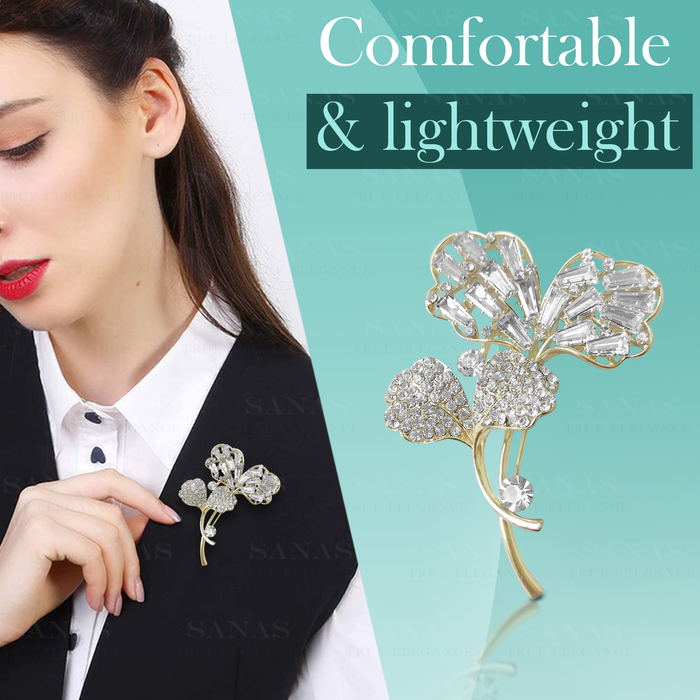 Decorative Crystal Brooch for Blazer and Scarf