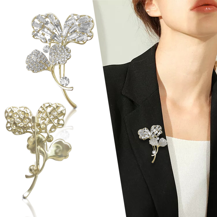Elegant Crystal Brooch for Traditional and Western Outfits