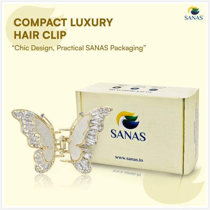Crystal butterfly hair accessory for women with Korean design