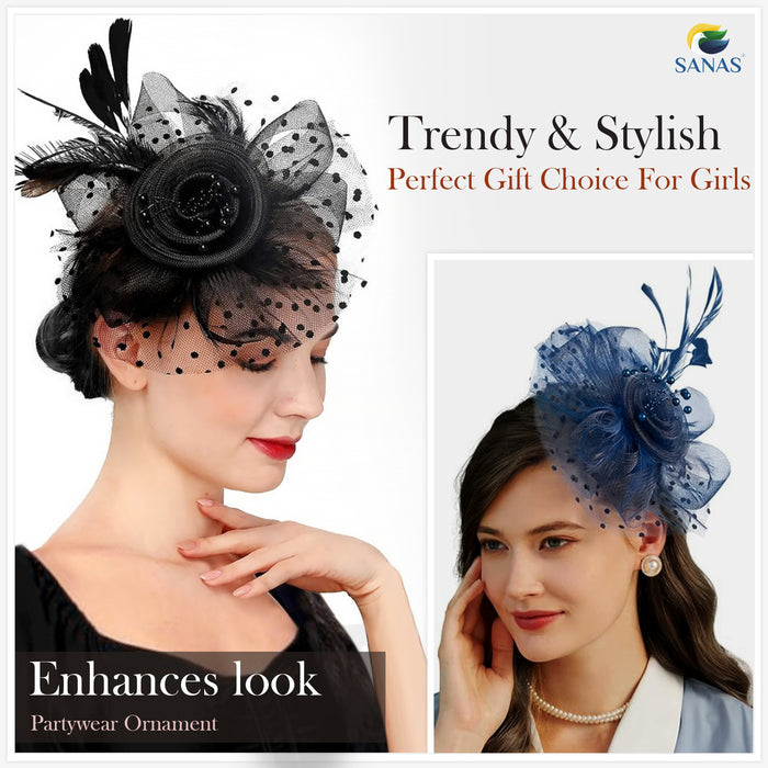 Lightweight Flower Fascinator Headband for Bridal Bun and Reception Hairstyles