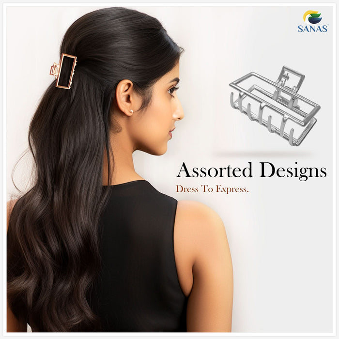 Metal hair clips for women with secure hold and blunt teeth