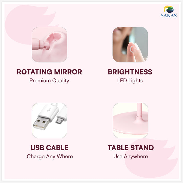 Vanity mirror with lights and touch screen control