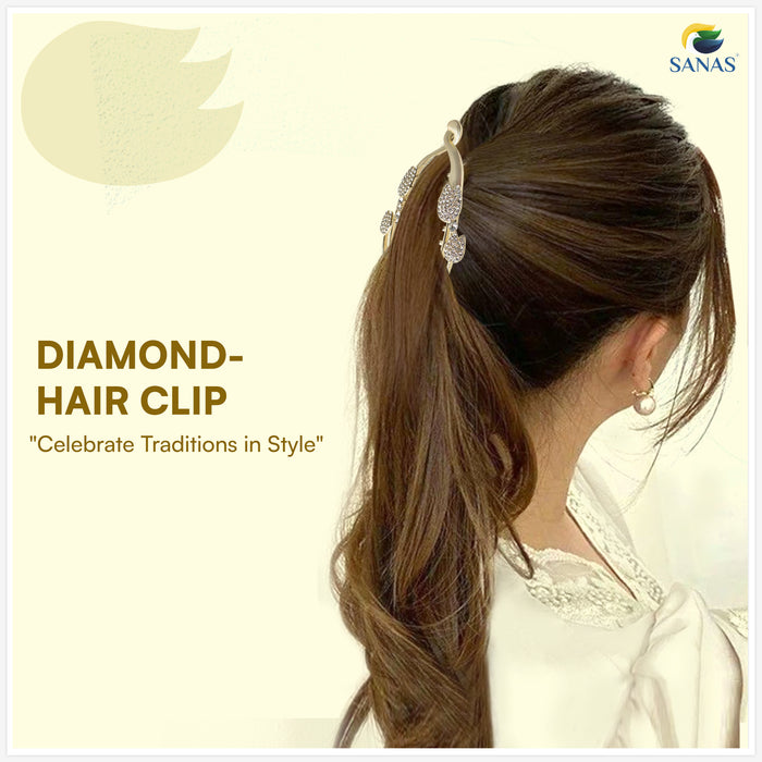 Crystal metal banana clip hair accessories for women for thick hair