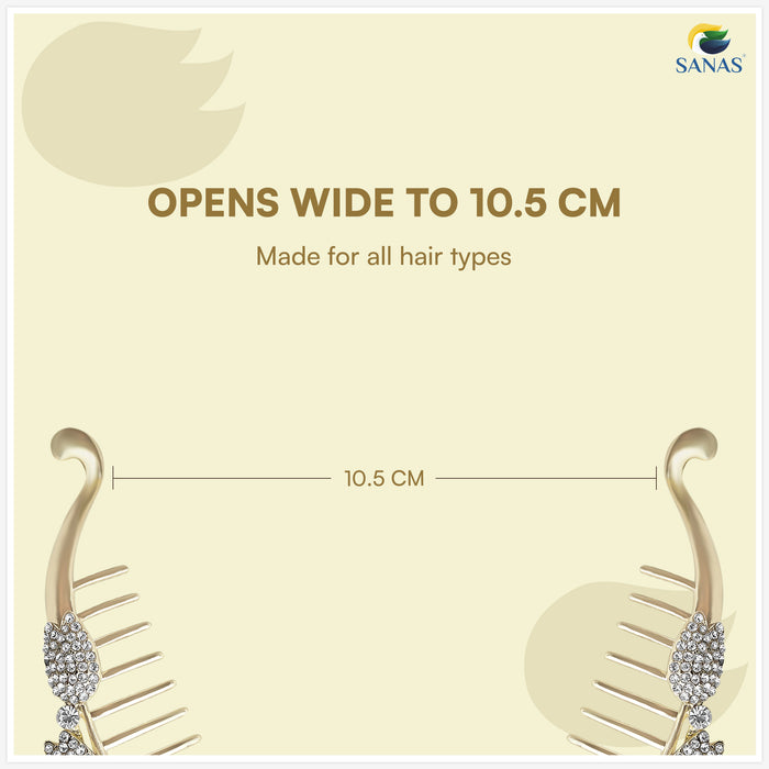 Luxury crystal banana hair clip hair accessories for women for bridal hairstyles