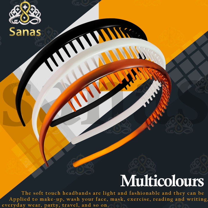 Durable Hair Band with Teeth for Thick, Curly, Straight and Wavy Hair