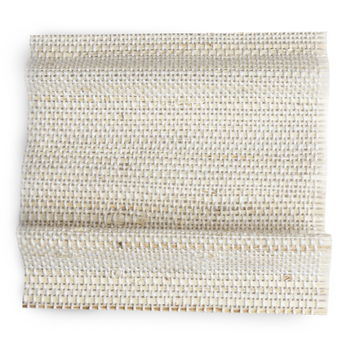 Sandbar woven wood sample in a light natural weave, made to order in the USA with short lead times