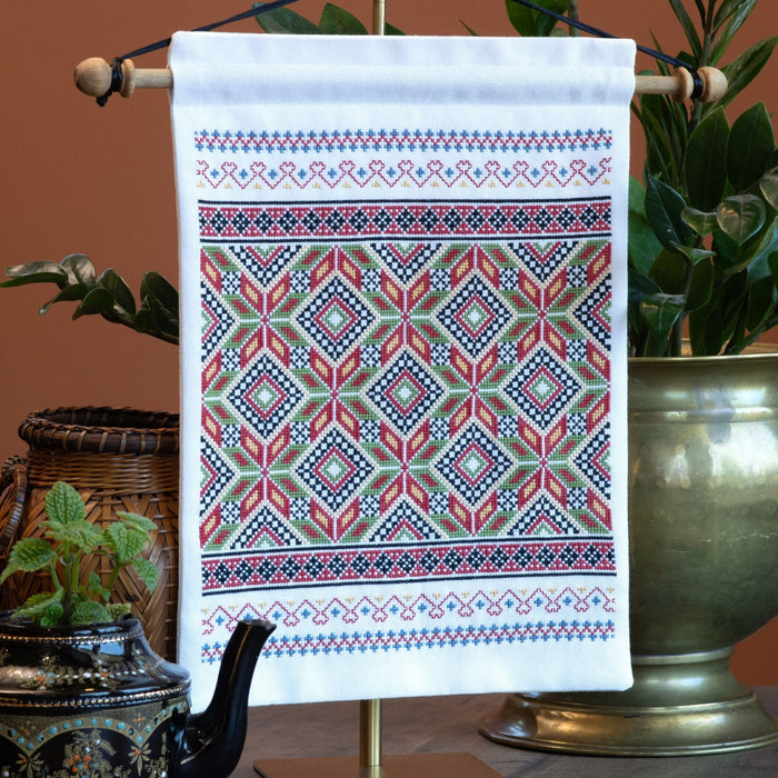 Scandinavian Sampler cross stitch folk embroidery kit