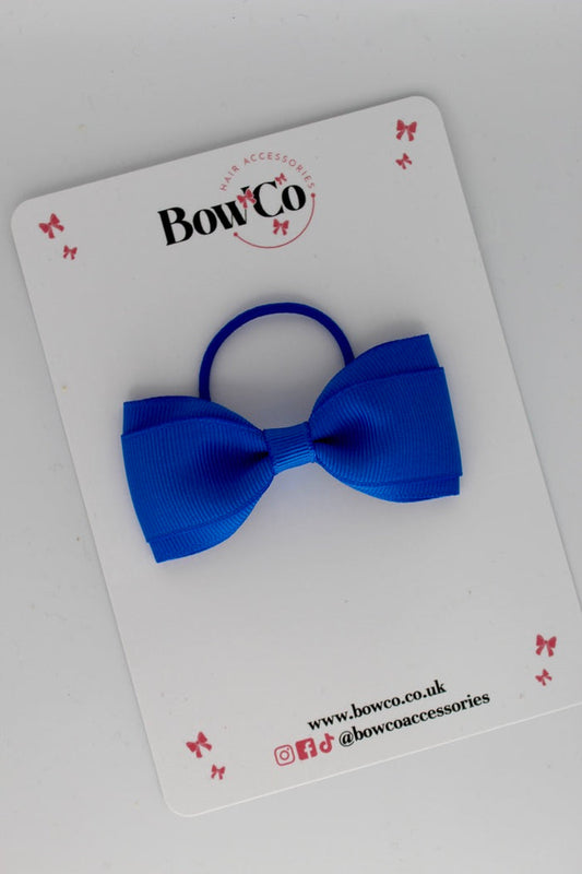 School Bow Royal Blue - Tuxedo Bow - Elastic
