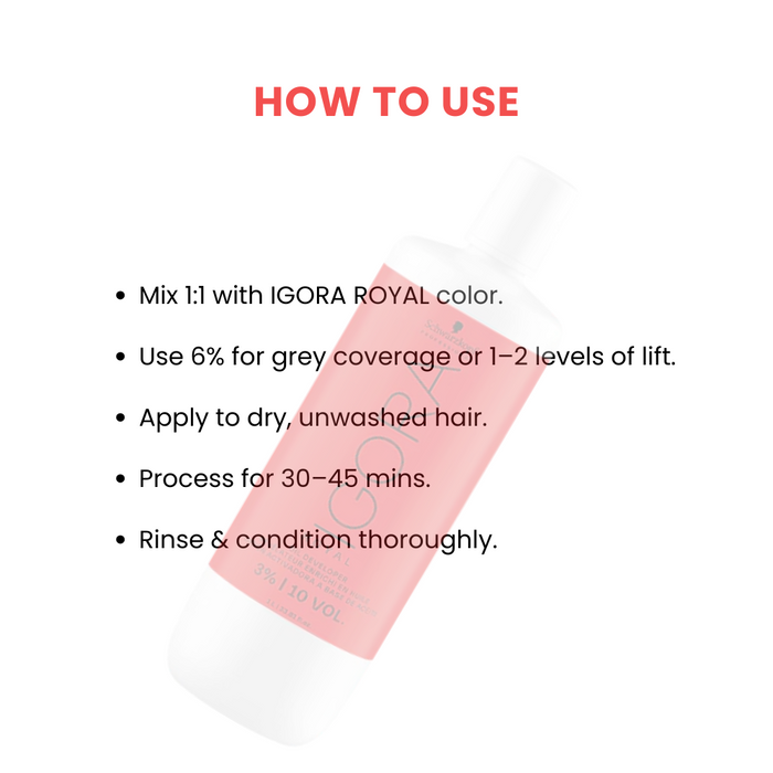 SCHWARZKOPF IGORA 3% OIL DEVELOPER 10VOL - 1000ML