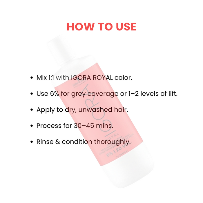 SCHWARZKOPF IGORA 6%OIL DEVELOPER 20VOL -1000ML