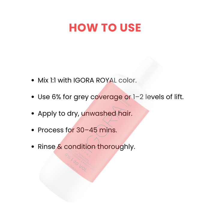SCHWARZKOPF IGORA 9% OIL DEVELOPER 30VOL - 1000ML