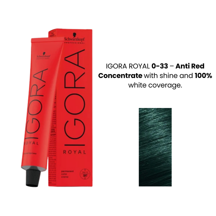 SCHWARZKOPF IGORA ROYAL HAIR COLOR SHADE NO 0-33