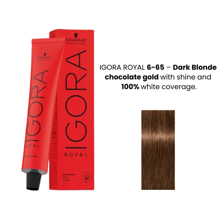 SCHWARZKOPF IGORA ROYAL HAIR COLOR SHADE NO 6-65 (60ML)