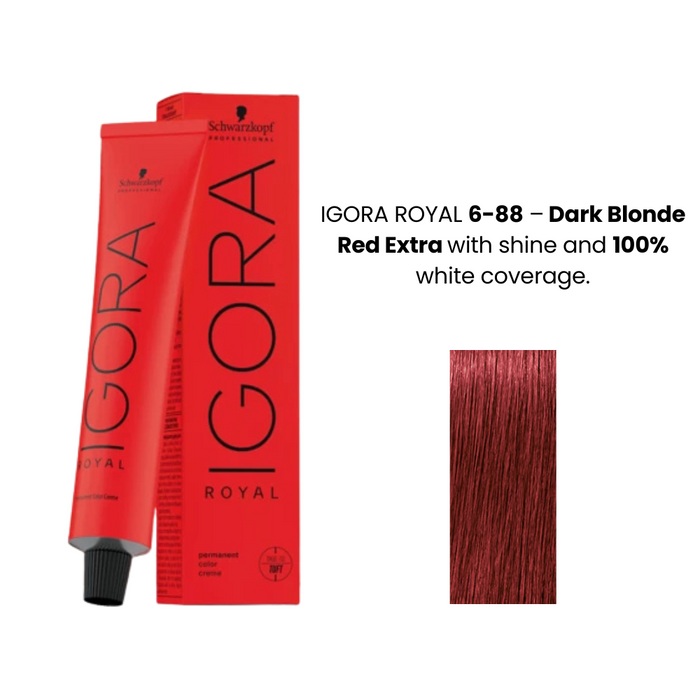 SCHWARZKOPF IGORA ROYAL HAIR COLOR SHADE NO 6-88 (60ML)-MRP-425