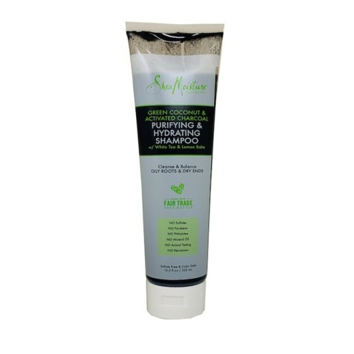 Shea Moisture Green Coconut & Activated Charcoal Purifying & Hydrating Shampoo 10.3oz