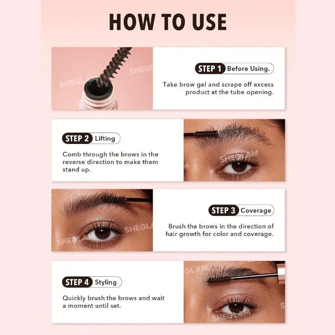 SHEGLAM Hold ‘Em Up Tinted Brow Gel CHOCLATE - - Pinky Cosmetics -- United Arab Emirates -- Pinky Cosmetics
