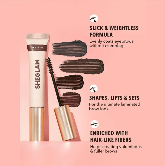 SHEGLAM Hold ‘Em Up Tinted Brow Gel CHOCLATE - - Pinky Cosmetics -- United Arab Emirates -- Pinky Cosmetics
