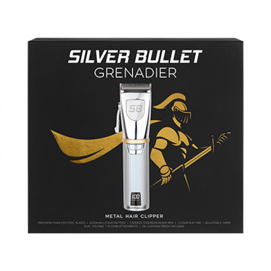 Silver Bullet Grenadier Metal Hair Clipper Silver