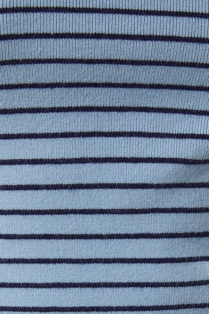 Sleeveless Round Neck Striped Sweater Top