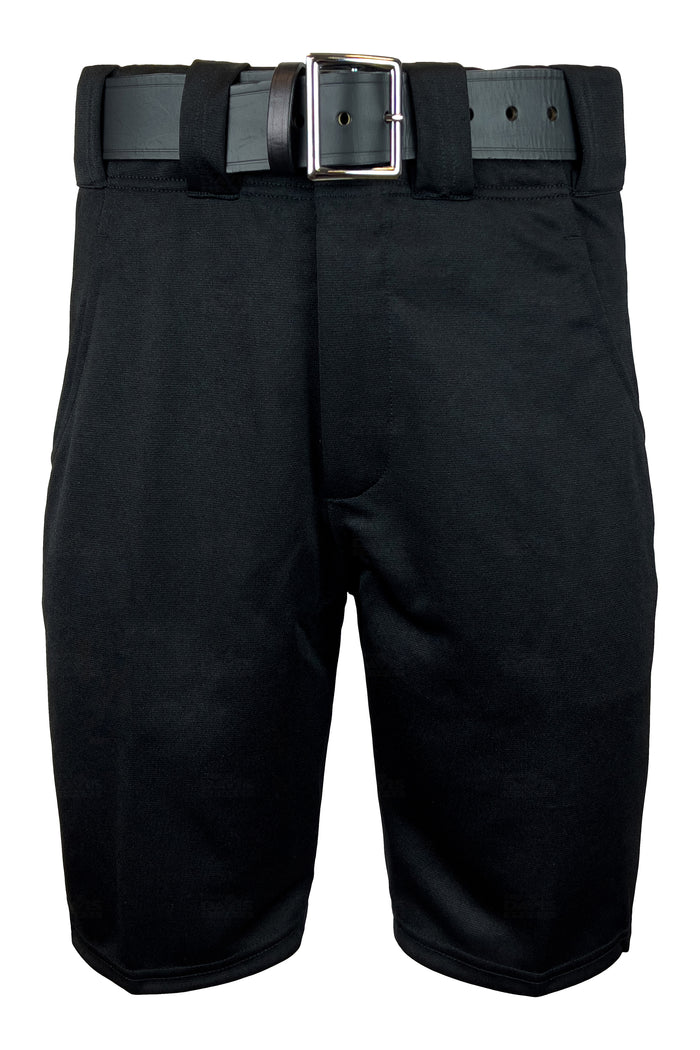 Smitty Premium Knit Black Referee Shorts with White Stripe