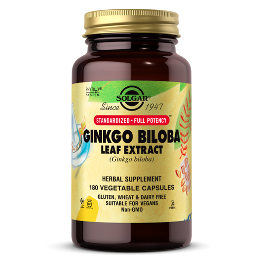 Solgar Ginkgo Biloba Leaf Extract vegetable capsules 180