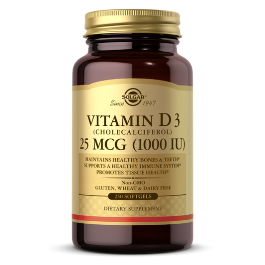 Solgar Vitamin D3 25 mcg 1000 IU Softgels 250