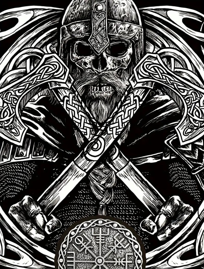 SONS OF VIKINGS - Double Sided Print Crew Neck T