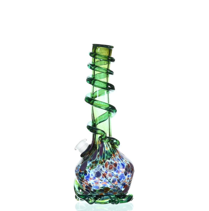 Closeup SPECIAL K GLASS Soft Glass Cookie Handle #166 with 18mm Joint - Smoke Spot