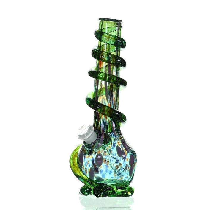Special K Glass Soft Glass Medium Cookie Handle Waterpipe #151 Side View - Specialty Glass