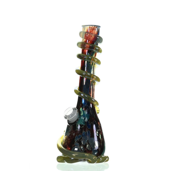 Close-up of SPECIAL K GLASS Soft Glass Medium Cookie Handle Waterpipe - Artistic Glassware