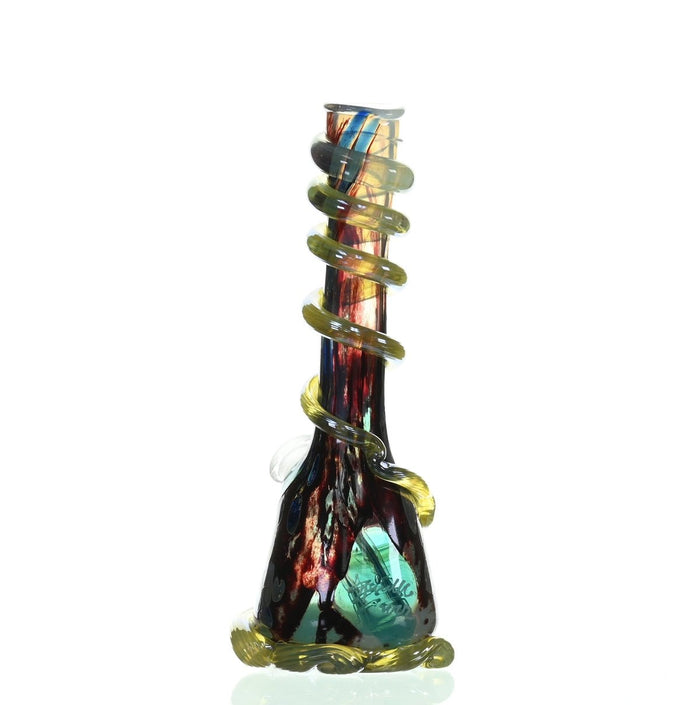 SPECIAL K GLASS Soft Glass Medium Cookie Handle Waterpipe with 18mm Joint - Specialty Glass