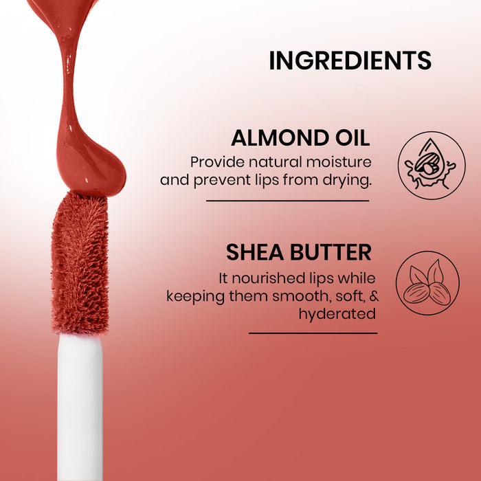 SPRING H2O Velvet Hold Matte Liquid Lipstick, Long Lasting, Waterproof Mocha Charm 04