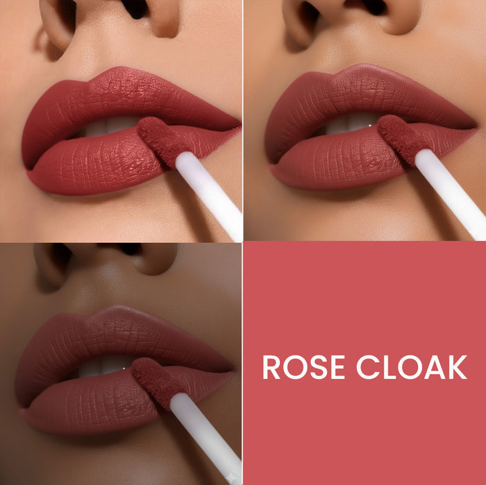 SPRING H2O Velvet Hold Matte Liquid Lipstick, Long Lasting, Waterproof Rose Cloak 05