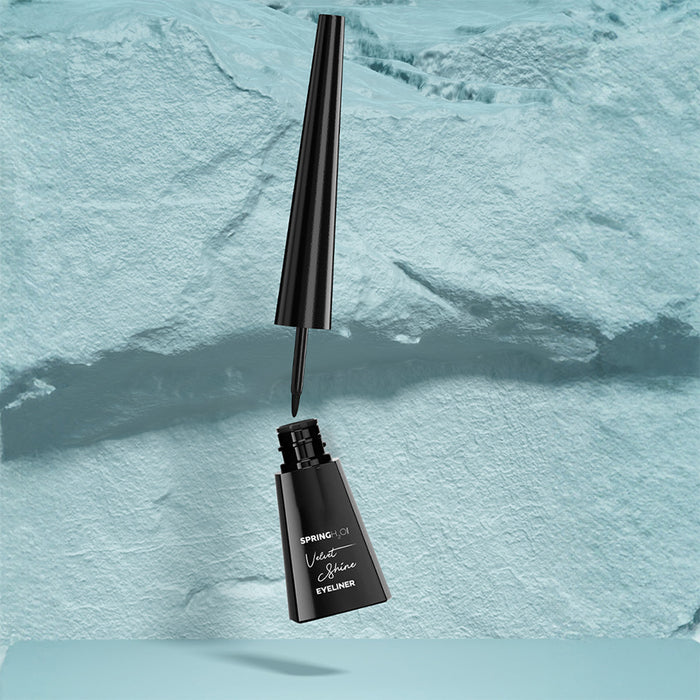 SPRING H2O Velvet Shine Eyeliner Last Upto 24 Hrs, Intense Black Smudgeproof & Waterproof 4 ml pack of 2