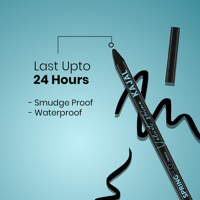 Spring H2O Velvet Shine Kajal Intense Black with Free Sharpener - 1.5gm