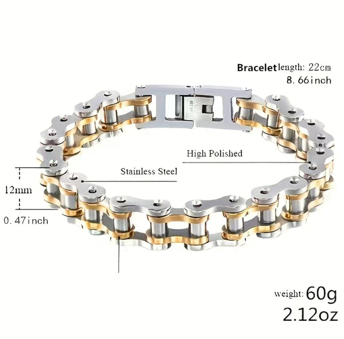 Stainless Steel Motorcycle Chain Bracelet