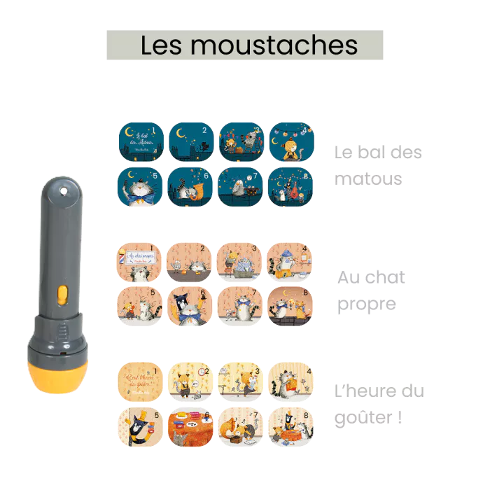 Moulin Roty - Storybook Torch - Les Moustaches - Content
