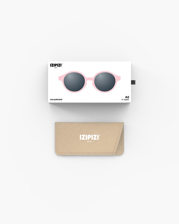 Izipizi - Sunglasses - 100% UV Protection - 0-3 Years - Pastel Pink - Packaging