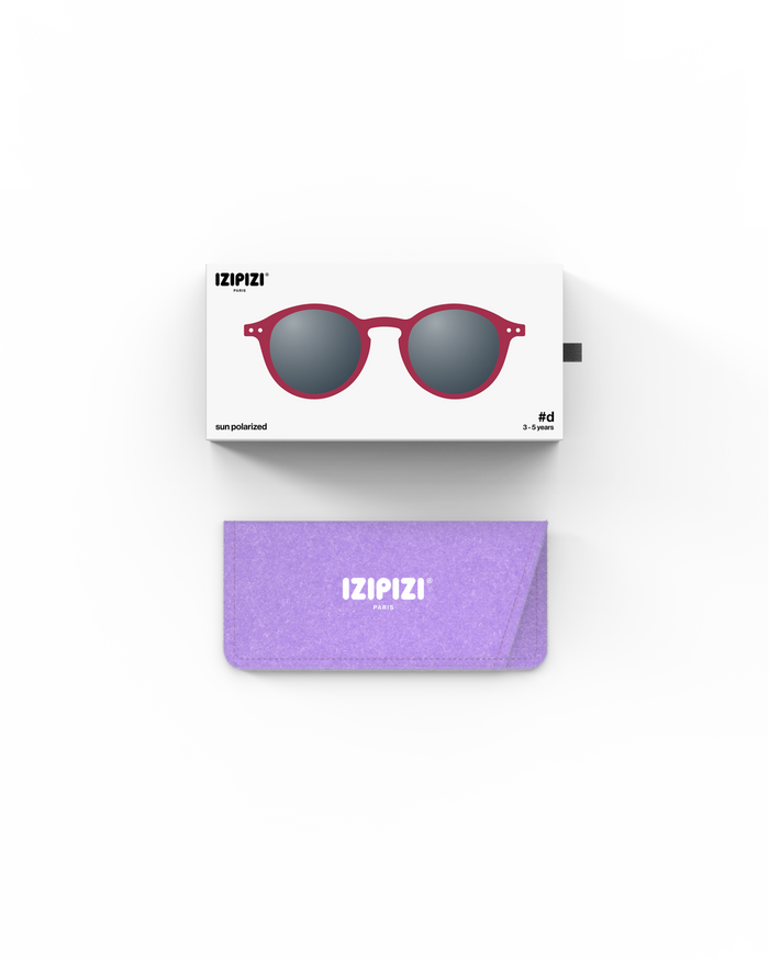 Izipizi - Sunglasses - 100% UV Protection - 3-5 Years - Cranberry - Packaging