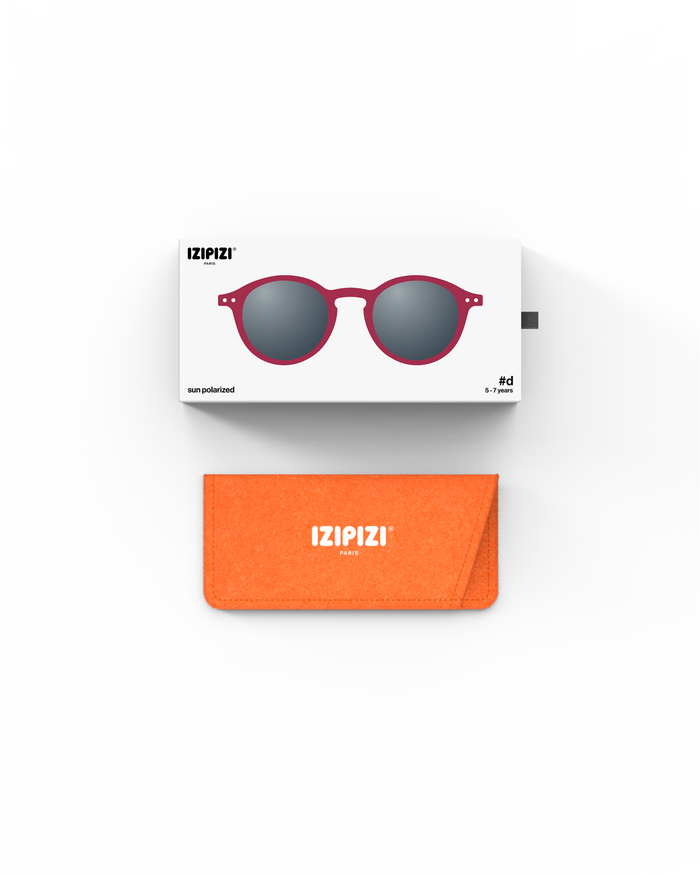 Izipizi - Sunglasses - 100% UV Protection - 5-7 Years - Cranberry - Packaging
